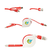 CU9292-C
	-POWER LINE 3-IN-1 RETRACTABLE CHARGING CABLE-Red (Clearance Minimum 170 Units)