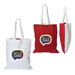 E9132
	-BELLEFLOWER COTTON TOTE
	-White/Red (Clearance Minimum 120 Units)