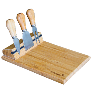 KP7096
	-BAMBOO CHEESE BOARD WITH UTENSILS
	-Natural