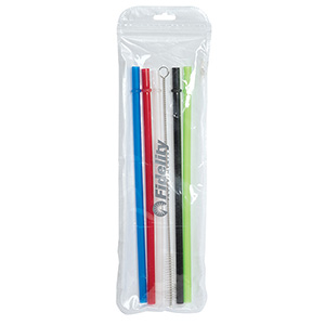 KP8552-C
	-OZONE 9” REUSABLE STRAWS WITH BRUSH
	-Clear/White (Clearance Minimum 120 Units)