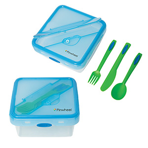 KP9121
	-ALBERTAN LUNCH CONTAINER WITH CUTLERY
	-Blue (Clearance Minimum 50 Units)