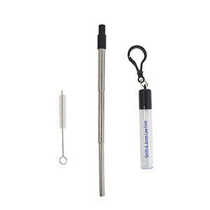 KP9694
	-THERMOSPHERE TELESCOPIC STAINLESS STRAW IN CASE
	-Black