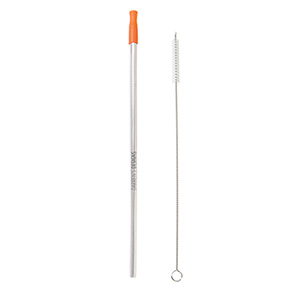 KP9712-C
	-MESOSPHERE STAINLESS STRAW WITH SILICONE TIP
	-Orange (Clearance Minimum 250 Units)