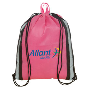 NW4622-C
	-NON WOVEN DRAWSTRING BACKPACK
	-Pink/Silver (Clearance Minimum 300 Units)