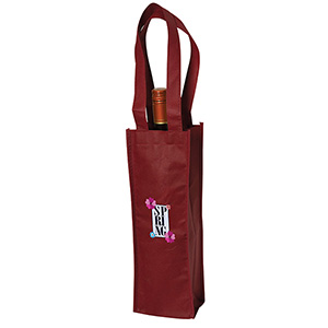 NW5387-C
	-NON WOVEN WINE TOTE
	-Burgundy (Clearance Minimum 190 Units)