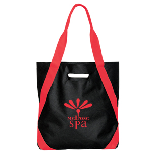 NW7189-C
	-NON WOVEN TOTE
	-Black/Red (Clearance Minimum 110 Units)