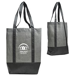 NW8010
	-HEATHERED NON-WOVEN TOTE
	-Grey/Black