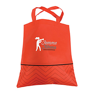 NW9495-C
	-TALL TONAL NON WOVEN TOTE
	-Red (Clearance Minimum 240 Units)