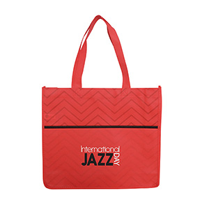 NW9649-C
	-TONAL NON WOVEN TOTE
	-Red (Clearance Minimum 160 Units)