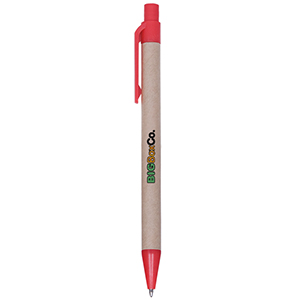 PE4772
	-RECYCLED PAPER PEN
	-Natural/Red