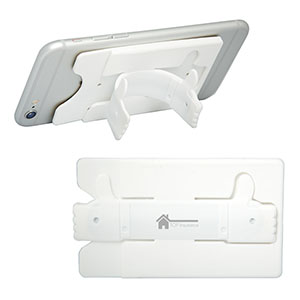 SB6588-C
	-'THUMBS UP'  PHONE WALLET STAND
	-White (Clearance Minimum 230 Units)