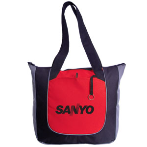 TO4159-C
	-POLYESTER SHOPPER TOTE
	-Red/Black/Grey (Clearance Minimum 110 Units)