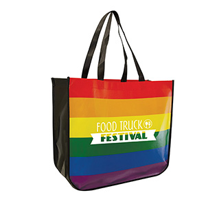 TO4708-C
	-EXTRA LARGE RECYCLED SHOPPING TOTE
	-Rainbow (Clearance Minimum 120 Units)