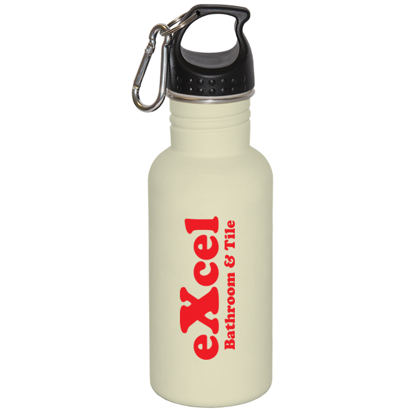Water Bottle | 17 fl oz (500 ml ) | White Stainless Steel